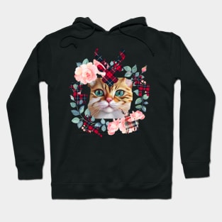 Reindeer Wreath Xmas Cat Hoodie